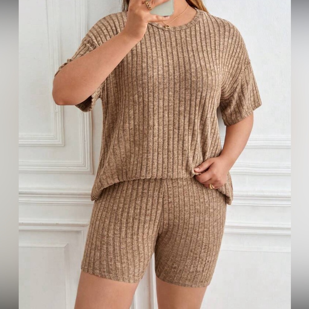 Shein Shoulder Tee & Shorts